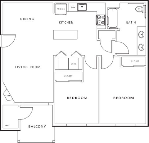 D 2x1 Floor plan